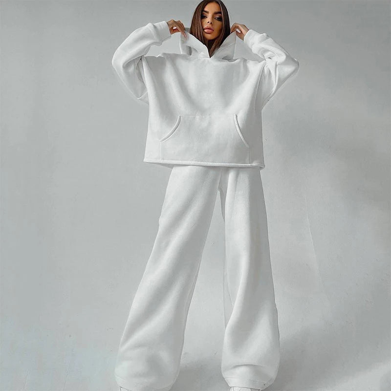 Clynn Women's Oversized Sweatpants jogger and Hoodie Set 2 Pieces