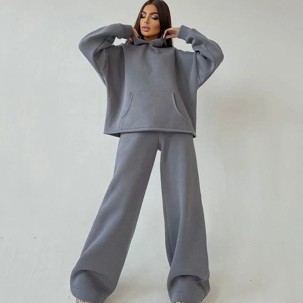 Clynn Women's Oversized Sweatpants jogger and Hoodie Set 2 Pieces